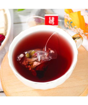 Poria Lily Tea 160g Poria Lily Herbal Combination Tea Bag Portable Dates Rock Sugar Edible Roses Tea Bag for Office Home