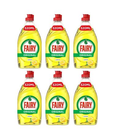 Fairy Washing Up Liquid Lemon 320ml (Pack of 6)