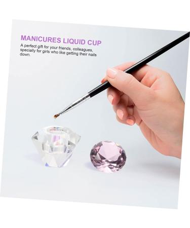 FRCOLOR Glass Nail Dish Crystal Dappen Dish 5.5x5.5cmx5pcs Pinkx5pcs - Buy Online on SooperMarket.com
