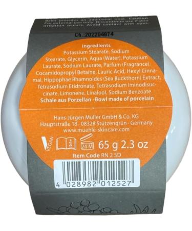 MHLE Shave Care Porcelain Dish with 65g Sea Buckthorn Shaving Soap - Buy Online on SooperMarket.com