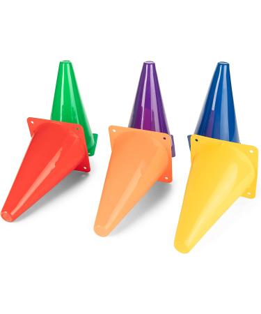Champion Sports Office TC9SET Field Marker Cone  Red/Orange/Yellow/Green/Blue/Purple  9 US - Buy Online on SooperMarket.com