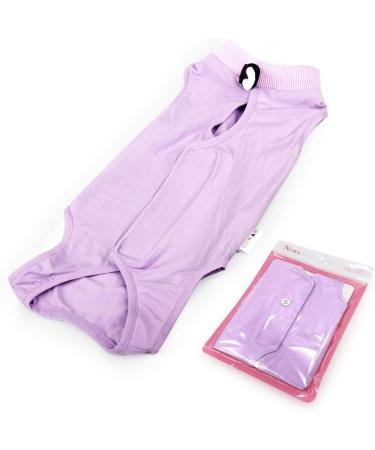 LIANZIMAU Cat Surgical Recovery Suit - Purple Medium - E-Collar Alternative & Pajama for Abdominal Wounds - Indoor Pet Clothing - Buy Online on SooperMarket.com