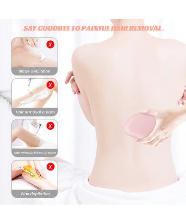 Reusable Crystal Hair Eraser for Women and Men - Painless Exfoliation Tool - Pink - Buy Online on SooperMarket.com
