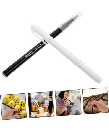 IMIKEYA 2pcs Can Be Food Coloring Pen Baking Pencil Edible Food Markers Black Pens Red Pencils Marking Pen White Edible Marker Coloured Icing Pens Cookie Biscuit Plastic Bicuspid 16.6X1X1CM Black White - Buy Online on SooperMarket.com