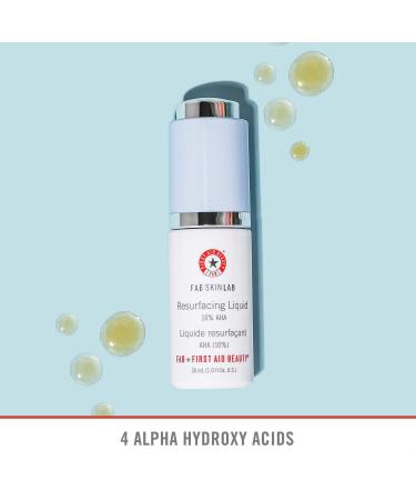 First Aid Beauty FAB Skin Lab Resurfacing Liquid 10% AHA - 1.0 Oz | Exfoliating Facial Treatment - Buy Online on SooperMarket.com