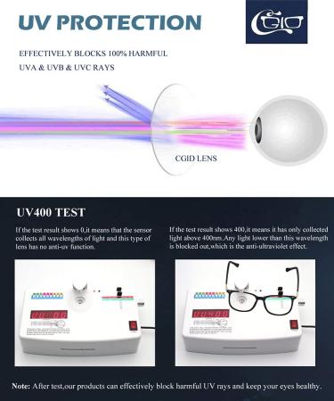 CGID CN79 Classic Nerd Glasses Vintage 40s/50s Panto Style Clear Lens Z 2 Pack Matte Black & Blue for Men & Women - Buy Online on SooperMarket.com