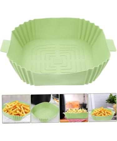Cabilock Air Fryer Pan Air Fryer Silicone Liner Non-Stick Silicone Pot Reusable Square Cooking Pot Green 24X19.5X5CM - Buy Online on SooperMarket.com