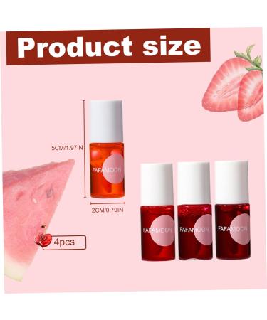 4PCS Lip Glaze Set - Long-lasting Waterproof Lip Gloss | Natural Formula Non-Sticky & Fruit-Flavored for Daily Use - Buy Online on SooperMarket.com