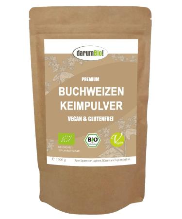 ORGANIC buckwheat germ powder from GERMANY in a value pack I home grown I gluten free vegan (1 kg)