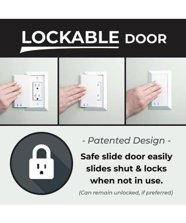 Child Resistant Outlet Cover (2-Pack) | Decora GFCI Wall Plate | Sliding Door with Lock | Safe & Stylish | Made in USA - Buy Online on SooperMarket.com
