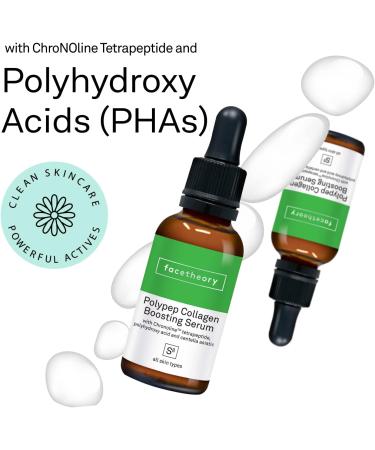 facetheory PolyPep Collagen Boosting Serum S8 - Centella Asiatica Based Face Serum Retinol-Free Face Lift Collagen Peptide Serum Vegan and Cruelty-Free Made in the UK | 30ml - Buy Online on SooperMarket.com