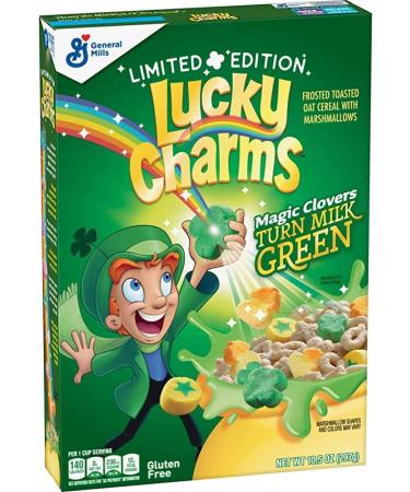 General Mills - Lucky Charms Magic Clovers - Turns Milk Green 300g