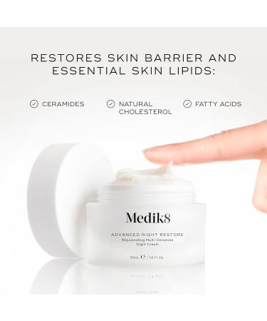 Medik8 Advanced Night Restore Anti-Ageing Cream with Ceramide Complex - Skin Firming & Nourishing Overnight Treatment - Buy Online on SooperMarket.com