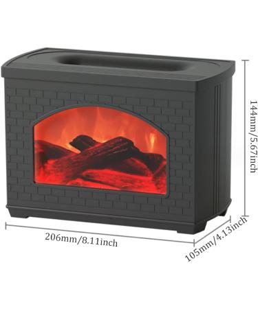 Flame Humidifier Flame Diffuser USB Essential Oil Diffuser with Fire Light 270ml Quiet Cool Mist Humidifiers with Auto Shut-Off Function for Home Office Decor - Buy Online on SooperMarket.com