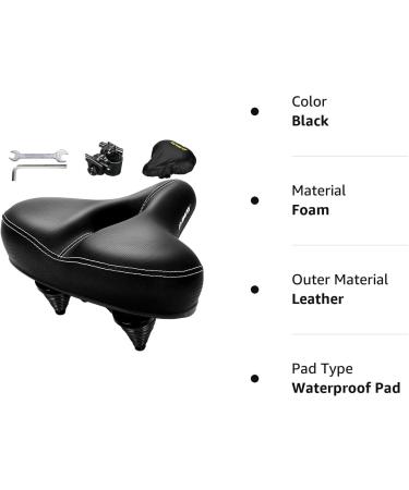 DAWAY C30 Oversized Bike Seat for Peloton & Mountain Bikes - Wide Saddle Replacement with Memory Foam Cushion for Men and Women - Comfortable Outdoor Cycling Accessory - Buy Online on SooperMarket.com