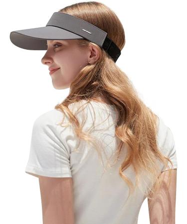 Clape UV Protection Visor Cap - Quick-Drying Adjustable Sun Shield for Golf & Tennis - Summer Outdoor Visor in Dark Gray (RNKD01) - Buy Online on SooperMarket.com