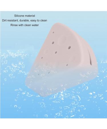 Triangular Powder Storage Box Puff Holder Easy to Clean Convenient Double-sided Air Vent Smooth-closing Silicone Portable for Home Travel (Chocolate Color) - Buy Online on SooperMarket.com