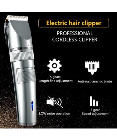 Xptieeck 1Set USB Rechargeable Hair Clipper Men Haircut Ceramic Blade Shave Hair Clipper ABS+PC - Buy Online on SooperMarket.com
