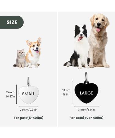 ID Tags for Dogs Cats - YEHANTI Personalised Dog Tag Engraved Stainless Steel Dog Tags Cat Tags for Pets with Various Cute and Beautiful Icons ID Name Tags for Dog Doggy Cat Kitten Heart - Buy Online on SooperMarket.com