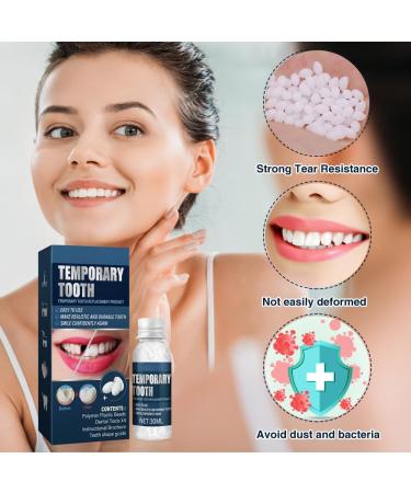 Temporary Tooth Set Tooth Repair Kit Temporary Teeth Replacement Kit for Chipped Teeth Moldable False Teeth Temporary Filling for Tooth - Buy Online on SooperMarket.com