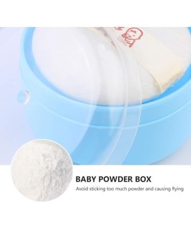 OSALADI Blue Baby Powder Container with Puff - Travel Size Talcum Storage Box for Face & Body - Hand Holder Included - 1 Pack - Buy Online on SooperMarket.com