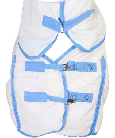 Weatherbeeta Sweet Itch Shield Combo Neck Fly Rug 7ft - White & Blue | Best Protection for Horses | International Shipping Available - Buy Online on SooperMarket.com