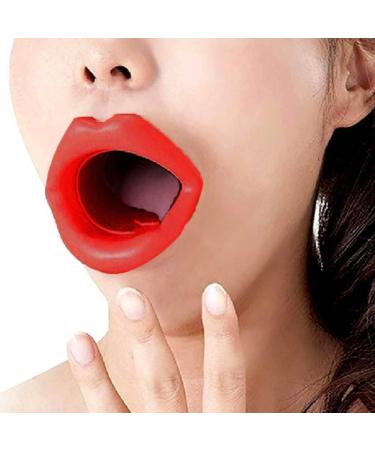 Lip Massager Silicone Lip Exerciser Facial Muscle Tightener Face Lift Mouth Stretcher Trainer Red - Buy Online on SooperMarket.com