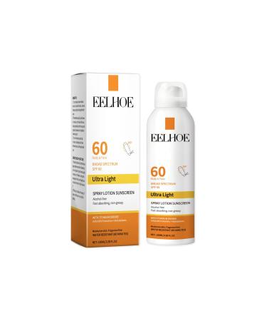 Sunscreen Mist SPF 60 Sun Protection Spray Suntan Lotion Spray Sun Protection For Body Non-Greasy & Water-Resistant Sunscreen UVA & UVB Protection Sun Cream Spray Suitable For All Skin Types