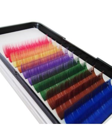 Bodemrincer 8-20mm Mixed Tray False Eyelashes - Rainbow Colored Individual Eyelash Extension (15mm) - Buy Online on SooperMarket.com