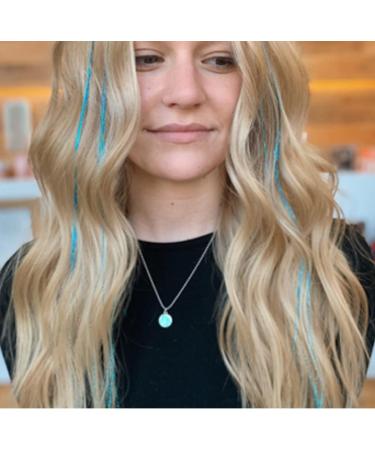 Sparkly Gold Hair Tinsel Extensions - Holographic 250 Strands for Women & Girls | Lake Blue - Buy Online on SooperMarket.com