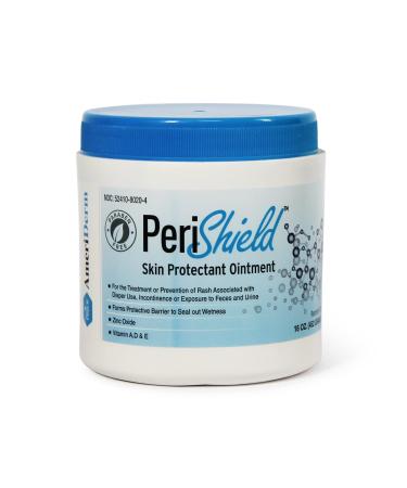 MED PRIDE PeriShield Skin Protectant Diaper Rash Ointment Zinc-Oxide Diaper Rash Cream For Babies With Vitamin A  D & E- Paraben-Free Healing Baby Butt Cream For Rash Treatment & Prevention- 16 oz