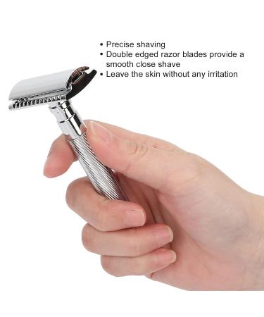Premium Silver Manual Safety Razor for Men | Exquisite Craftsmanship | International Shipping Available - Buy Online on SooperMarket.com