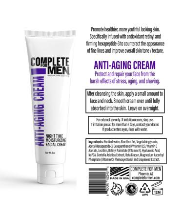 Best Anti-Aging Face Cream for Men | Night Moisturizer for Fine Lines & Wrinkles | Natural Skin Care Treatment - Buy Online on SooperMarket.com