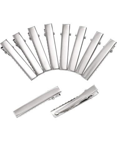 Elcoho 200-Piece Single Prong Curl Clips - Silver Alligator Section Clips for Women & Girls - 4.5cm/1.75 Inch - Hairbow Accessory - Buy Online on SooperMarket.com