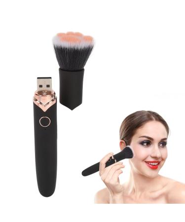 USB Electric Makeup Brush Rechargeable 10 Gears Vibration Electric Massage Brush Multifunctional Cosmetic Brush for Foundation Blush Loose Powder Skin Friendly Makeup Brush for Beginners