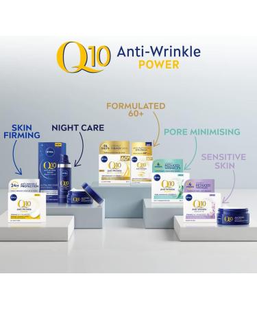 NIVEA Q10 Anti-Wrinkle Sensitive Night Cream - 50ml | Skin Identical Q10 & Liquorice Extract - Buy Online on SooperMarket.com