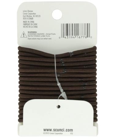 Scunci No Damage Brown Hair Elastics - All Day Medium Hold (18 Pack) - Buy Online on SooperMarket.com