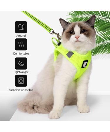 Shop Lianzimau Cat Dishes & Ultra Light Escape Protection Vest for Kittens - Adjustable Soft Network Jacket (1 Pack) in Fruit Green - Buy Online on SooperMarket.com
