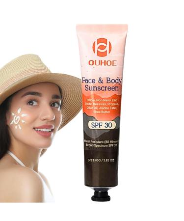 Trendyfave Sunscreen Spf 30+ Invisible Fluid Sun Cream Spf30+ Very Water+Sweat Resistant Face Sun Cream Ultra Light Uv Protetion Suncream Suncream For Sensitive Skin For Women & Men 80ml