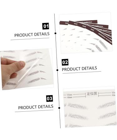 Beavorty 12 pcs eyebrow stickers makeup stickers 3D Hair-Like Eyebrows Stickers Miss - Buy Online on SooperMarket.com