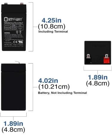 Mighty Max 4V 4.5Ah SLA Battery for Fi-Shock Electric Fence | Reliable International Shipping - Buy Online on SooperMarket.com