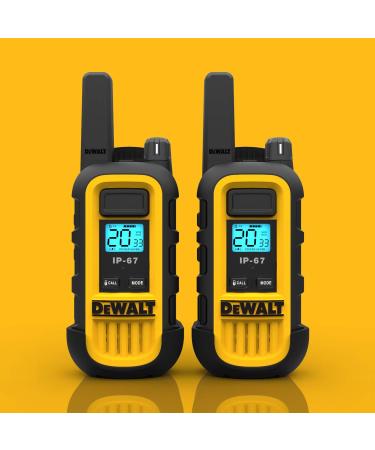 DEWALT DXFRS300 Heavy Duty Walkie Talkies - Waterproof, Shock Resistant, Long Range, Rechargeable Two-Way Radio (2 Pack) - Buy Online on SooperMarket.com