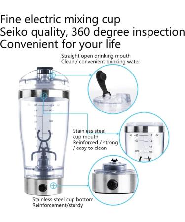 Electric Protein Shaker Protein Shake Automatic Movement Vortex Mixing Cup Leak Proof Battery Powered for Office Gym Travel (Size : 450ML) - Buy Online on SooperMarket.com