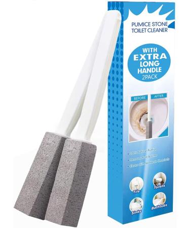 Pack of 2 Stone Toilet Cleaner Stone Toilet Cleaner Pumice Stone Toilet Cleaner Brush with Long Handle for Bathroom and Kitchen - Buy Online on SooperMarket.com
