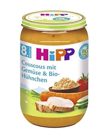 Buy HIPP Organic Baby Food Bundle: Couscous with Vegetables & Chicken 6-Pack + Apple Banana & Biscuit 6-Pack - Healthy Baby Meals International Shipping - Buy Online on SooperMarket.com