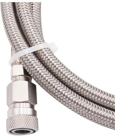 Stainless Steel Paintball PCP Filling Hose Whip Extension - Air Fill Station with Quick Disconnect - Buy Online on SooperMarket.com