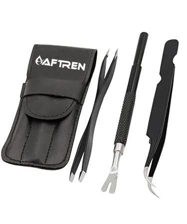 AFTREN Tick Remover Pet Care Tool Set Flea Comb Real Bamboo Contour Grip Handle Dogs Cats Horses 5 Pcs Stainless Steel Fleas Ticks Remover Kit