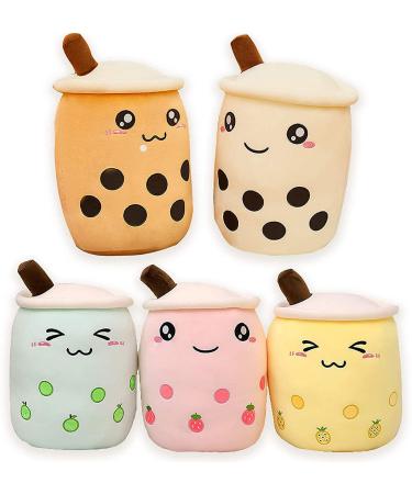 AMOZO Cute Cartoon Boba Milk Tea Soft Plush Doll Giant Boba Bubble Plushie Stuffed Tea Cup Pillow Gift Toys (Coffee 50cm) Coffee 50cm
