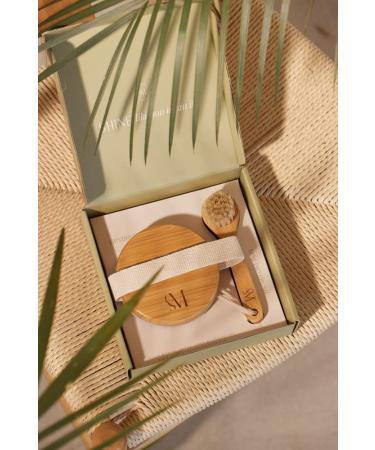 CSM Dry Brushing Body Brush Set - Natural Bristle Exfoliating Brushes for Soft Skin, Lymphatic Drainage, Cellulite & Circulation - Includes 1 Face Brush & 1 Body Brush Kit - Buy Online on SooperMarket.com