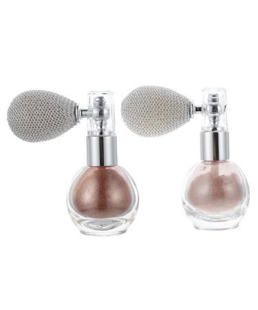 HAPINARY 2pcs Spray Glitter Sparkle Makeup Powder Face Highlighter Shimmer Powder Glitter Spray Plastic